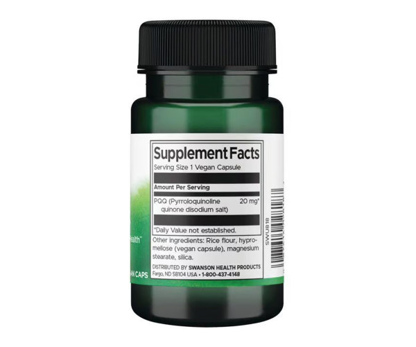 PQQ Pyrroloquinoline Quinone 20mg - 30 vcaps