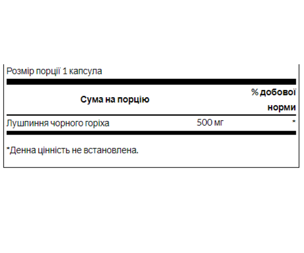 Black Walnut Hulls 500mg - 60caps