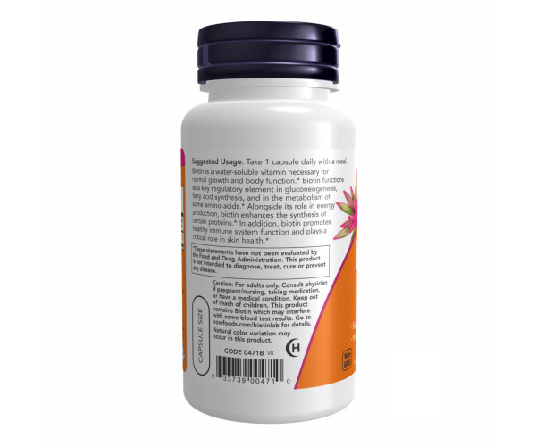 BIOTIN 5000mcg - 60 vcaps