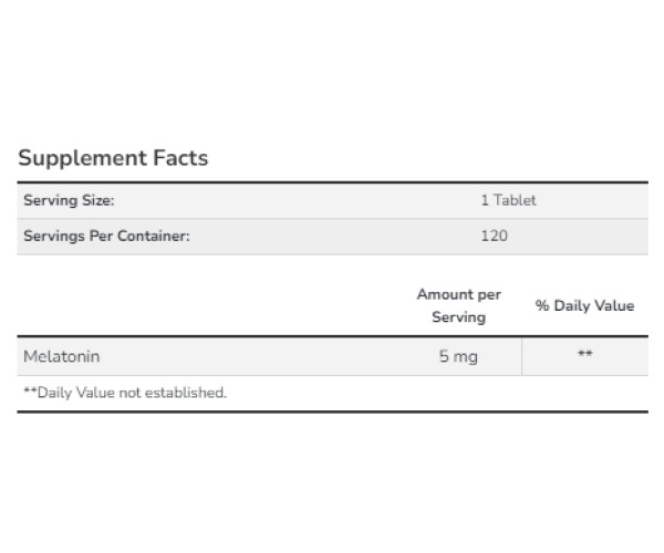 Melatonin 5 mg - 120 tabs