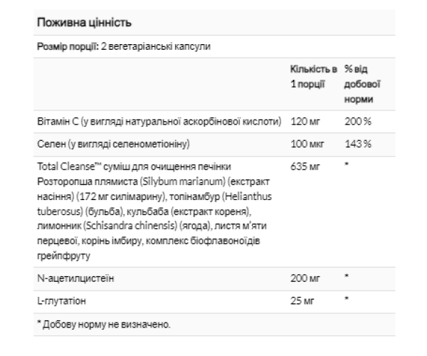 Cleanse Liver - 60 vcaps
