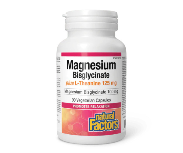Magnesium Bisglycinate 100 mg plus L-Theanine 125 mg - 90 vcaps