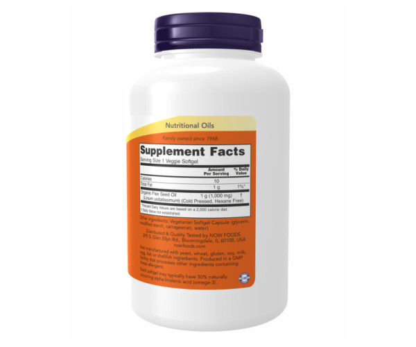 Flax Oil Org 1000mg - 120 vgels