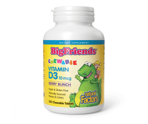 Vitamin D3 10 mcg (400 IU) - 250 tabs Berry Bunch