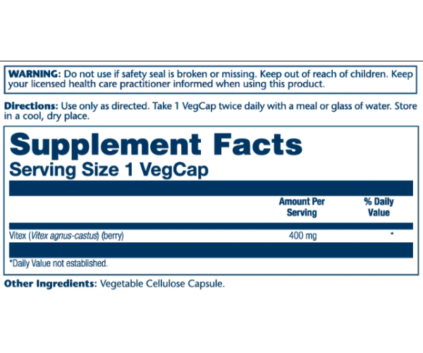 Vitex Berry Extract 400mg - 100 vcaps