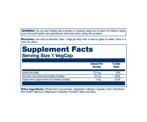 Zinc Copper - 100 vcaps