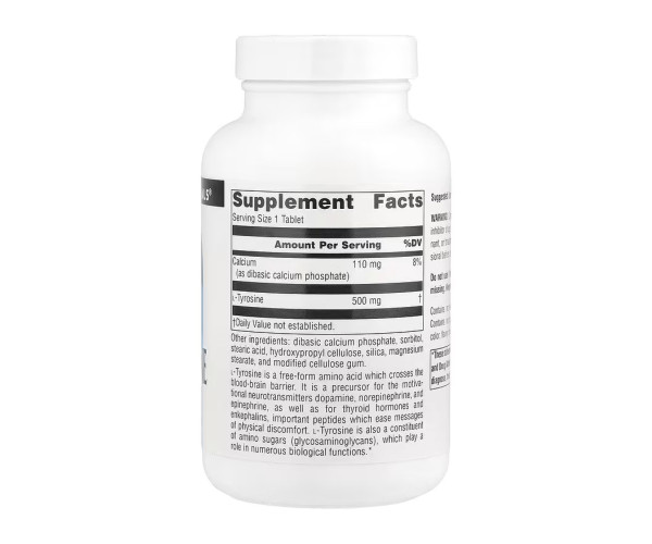 L-Tyrosine 500mg - 100 tabs