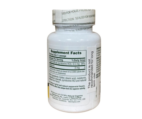 Melatonin Sublingual 3mg with B6 - 60 tabs