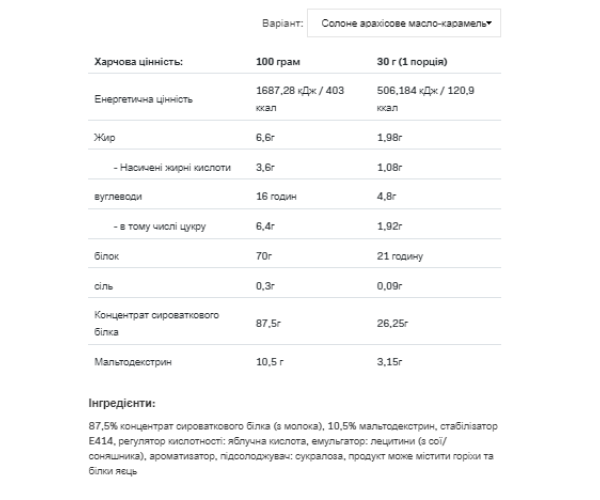 Whey Protein - 908g Salted Peanut Butter