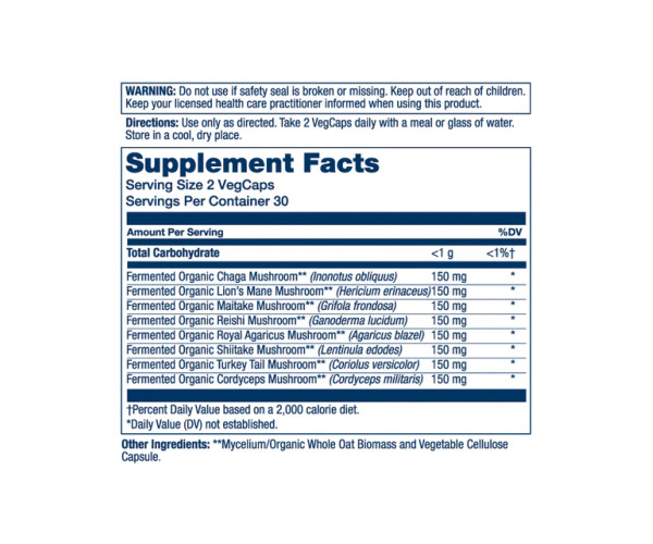 Org Grown Mushroom Complete 1200mg - 60 vcaps
