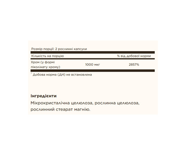Chromium Picolinate 500mcg - 120 vcaps