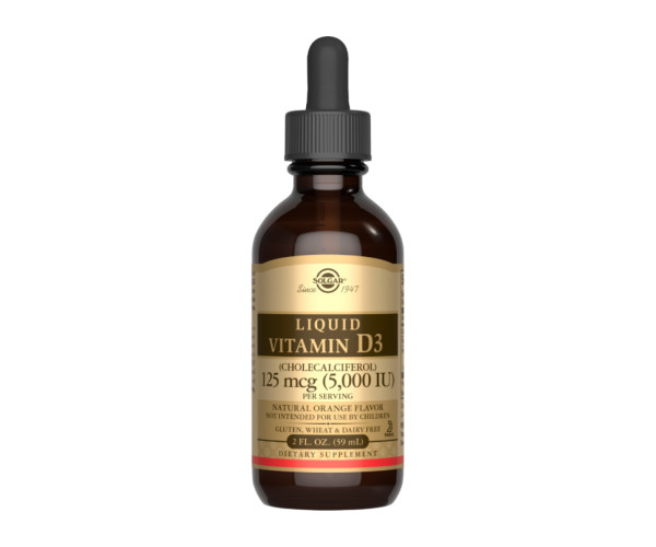 Liquid Vitamin D3 (Cholecalciferol) 125 mcg (5,000 IU) - 59ml Natural Orange