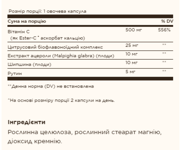 Ester-C® Plus 500 mg Vitamin C - 50 vcaps