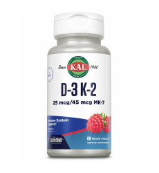 D3 & K2 25mcg - 60 tabs Raspberry