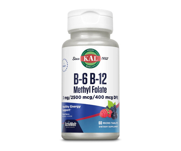 B6 B12 Methyl Folate - 60 tabs Mixed Berry