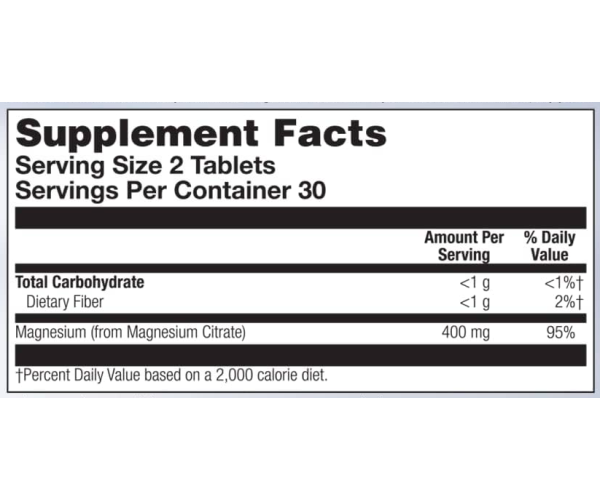 Magnesium Citrate 400mg - 60 tabs