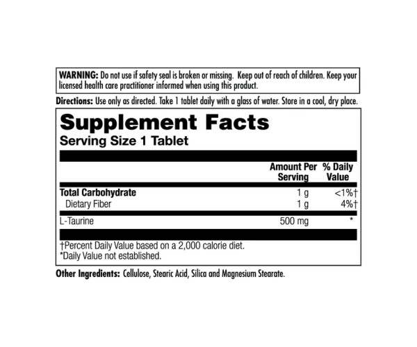 L-Taurine 500mg - 60 tabs