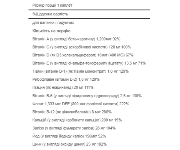 Prenatal Vitamins - 100 Caplets (Пошкоджена етикетка)