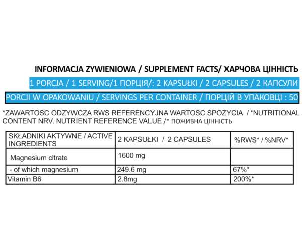 Magne B6 800mg - 100caps