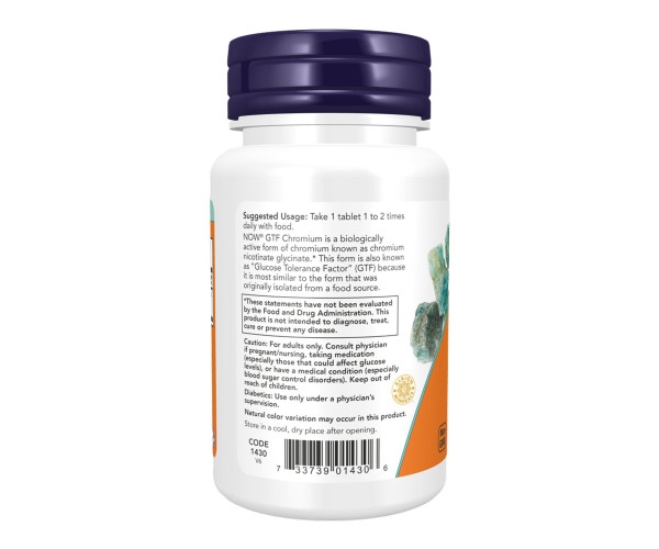 GTF Chromium 200mcg - 100 tabs