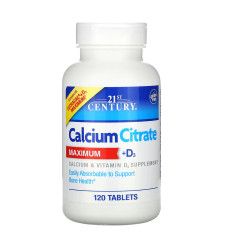 Calcium Citrate + D3 Max - 120 tabs