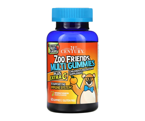 Zoo Friends Multi Gummies Plus Extra C - 60 gummies