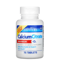 Calcium Citrate + D3 - 75 tabs