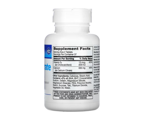 Calcium Citrate + D3 - 75 tabs