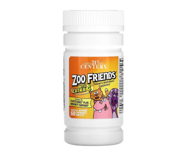 Zoo Friends Multi with Extra C - 60 chewable tabs