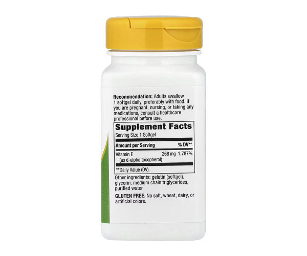 Vitamin E D-Alpha Tocopherol - 100 Softgels