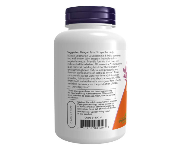 Veg Glucosamine & MSM 500/500 - 120 vcaps