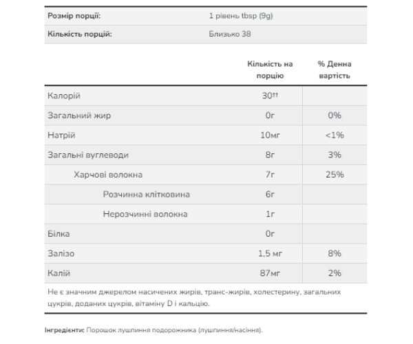Psyllium Husk Powder - 340g