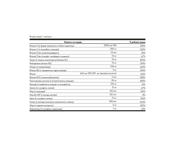 Multi and Mineral Daily - 100 caps