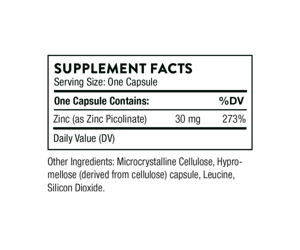 Zinc Picolinate 30 mg - 60 caps