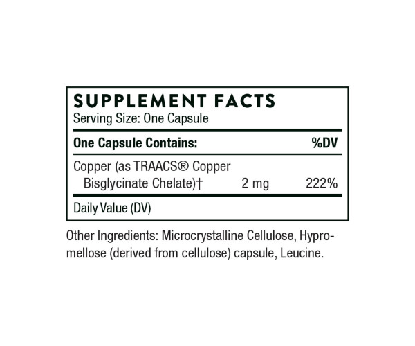 Copper Bisglycinate - 60 caps