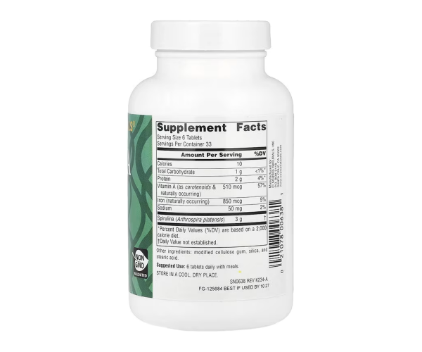 Spirulina 500 mg - 200 tabs