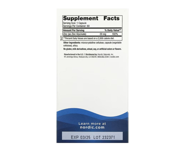 Zinc Glycinate - 60 caps