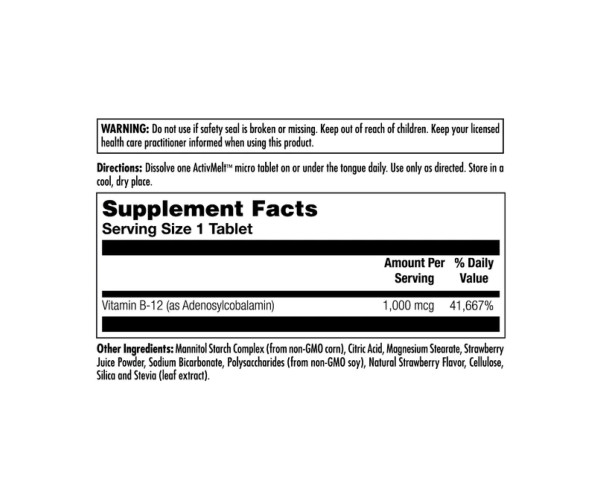 B12 Adenosylcobalamin 1000mcg - 90 tabs