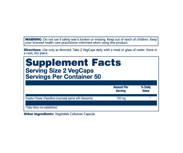 Passion Flower 700mg - 100 vcaps