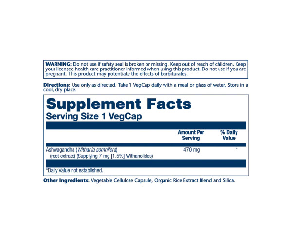 Ashwaganda Root Extract 470mg - 60vcaps