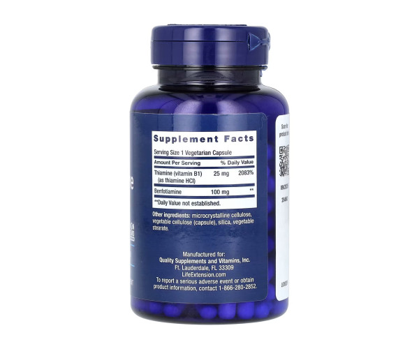 Benfotiamine with Thiamine	100 mg - 120 vcaps