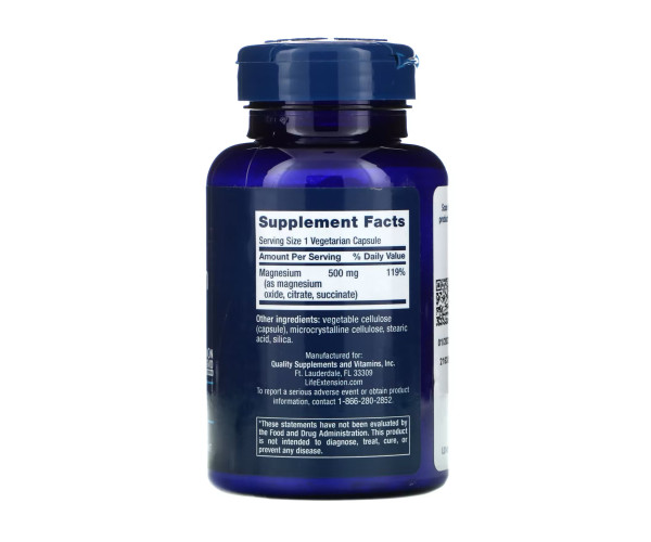 Magnesium Caps 500 mg - 100 vcaps