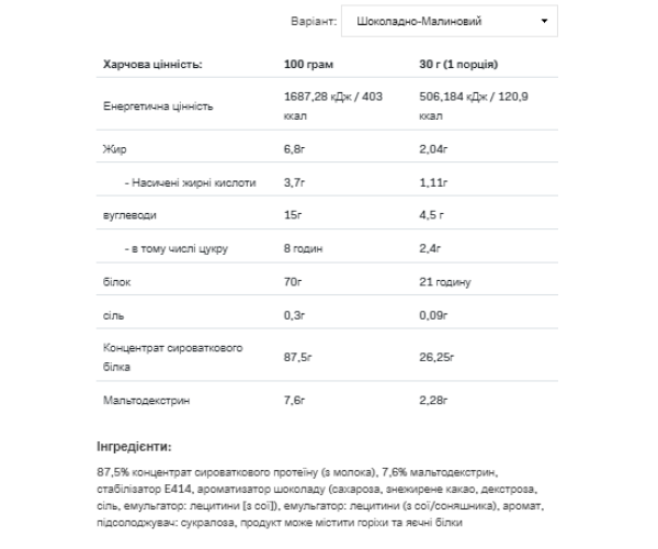 Whey Protein - 2270g Chocolate Raspberry