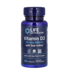 Vit D3 with Sea-Iodine™ 125 mcg (5000 IU) - 60 caps
