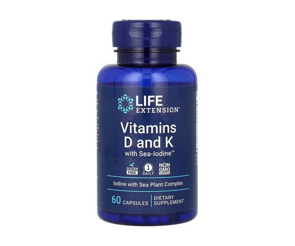 Vitamins D and K with Sea-Iodine™ - 60 caps