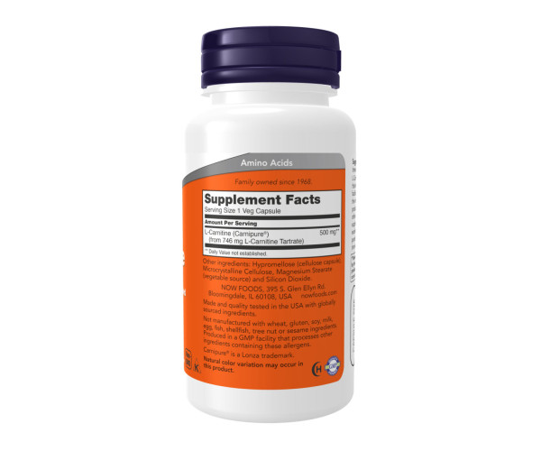 L-Carnitine 500mg - 60 vcaps