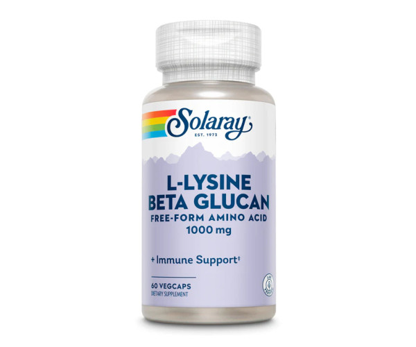L-Lysine with Beta Glucan 1000mg - 60 vcaps