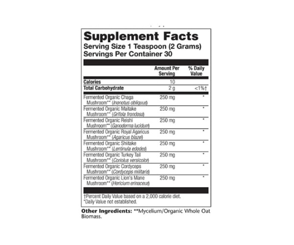 Organic Fermented Mushroom Complete 2000mg - 60g