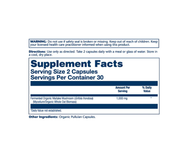 Org Grown Fermented Maitake 1000mg - 60 caps
