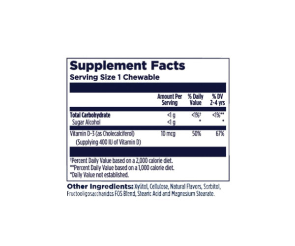 Vitamin D-Rex 10mcg - 90 сhewable Bubble Gum